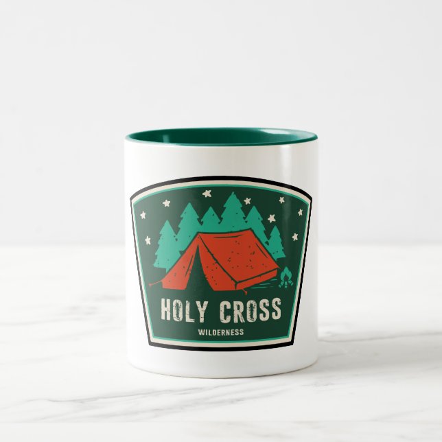 Holy Cross Wilderness Colorado Camping Two-Tone Coffee Mug (Center)