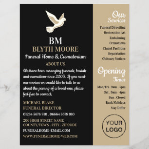 Holy Dove, Funeral Home, Directors Flyer