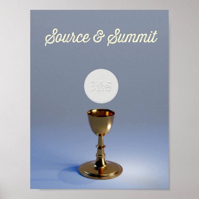 Holy Eucharist Chalice and Host Poster (Front)