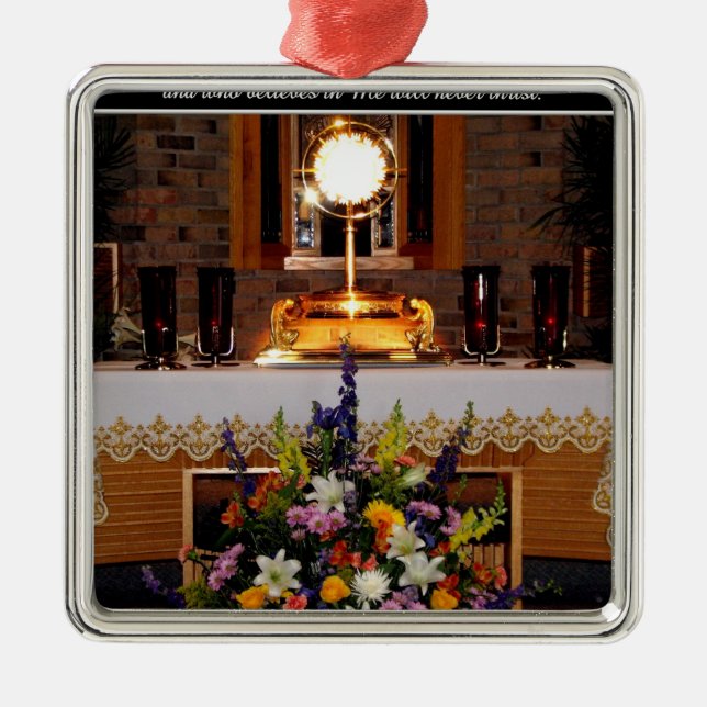 HOLY EUCHARIST - HOLY COMMUNION METAL ORNAMENT (Front)