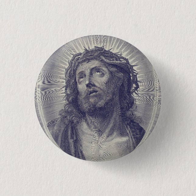 Holy Face of Jesus 1 Inch Round Button (Front)