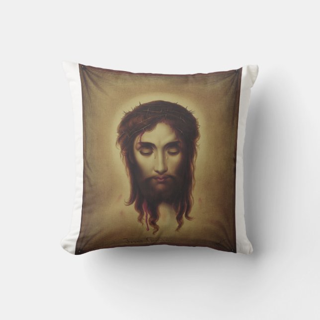 Holy Face of Jesus Christ Throw Pillow (Front)