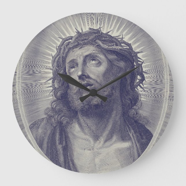 Holy Face of Jesus Large Clock (Front)