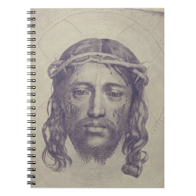 Holy Face Of Jesus Veil Of Veronica Art Notebook (Front)