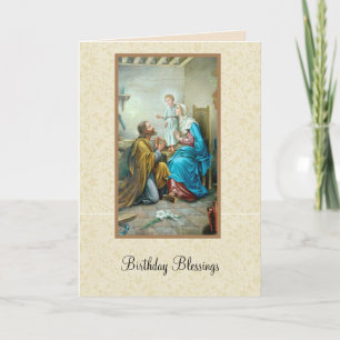 Holy Family Birthday Special Occasion Catholic Card