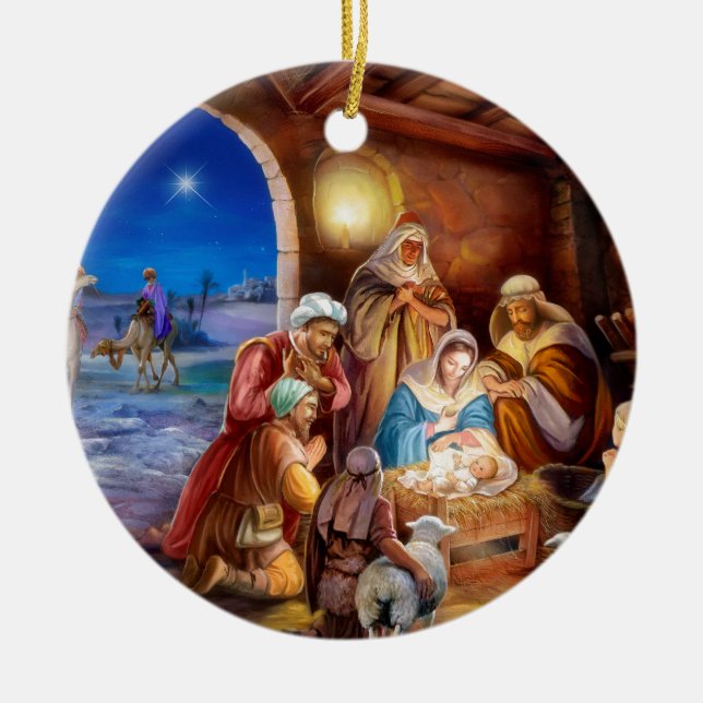 Holy family ceramic ornament (Front)