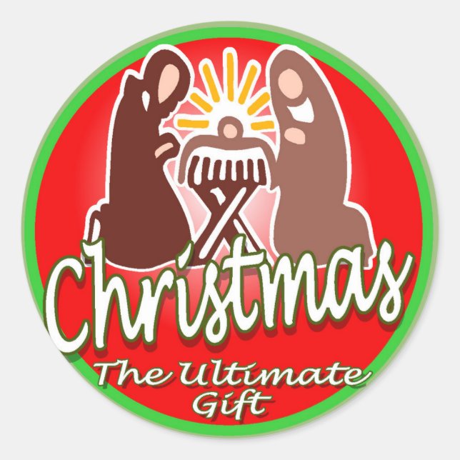 Holy Family Christmas Sticker (Front)