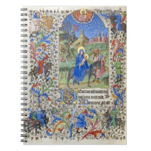 Holy Family Flight into Egypt Medieval Manuscript Notebook