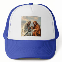Holy Family, Jesus, Mary and Joseph Trucker Hat