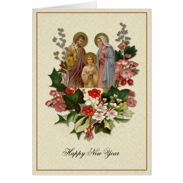 Holy Family Jesus Mary Joseph Religious New Year (Front)