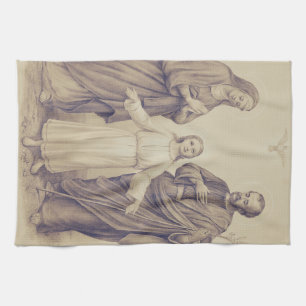 Holy Family Jesus, Virgin Mary and Saint Joseph Kitchen Towel