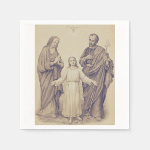 Holy Family Jesus, Virgin Mary and Saint Joseph Napkin