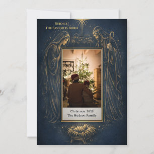 Holy Family Nativity Photo Christmas Holiday Card