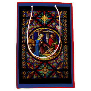 Holy Family "Stained Glass"  Medium Gift Bag