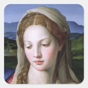 Holy Family with St. Anne and the infant St. John Square Sticker