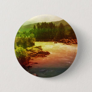 Holy Ganga Ganges River North of Haridwar India 2 Inch Round Button