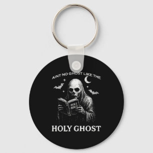 Holy Ghost Creepy Realistic Distressed Halloween B Keychain