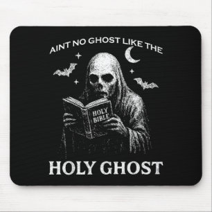Holy Ghost Creepy Realistic Distressed Halloween B Mouse Pad