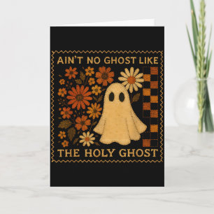 Holy Ghost Funny Fall Floral Retro Christian Faith Card