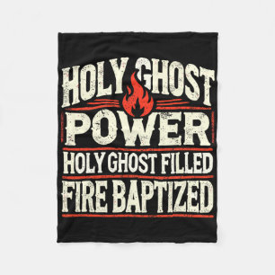 Holy Ghost Power Christian Faith Fleece Blanket