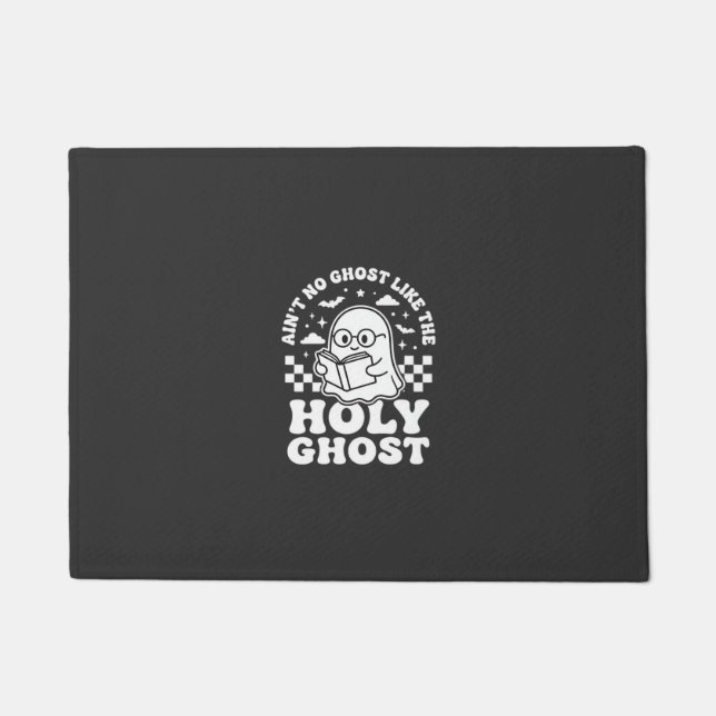 Holy Ghost Retro Halloween Ghost Design_1 Doormat (Front)