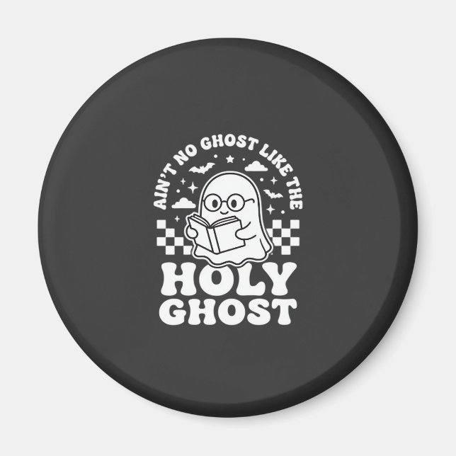 Holy Ghost Retro Halloween Ghost Design_1 Magnet (Front)