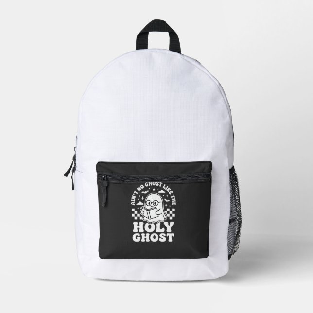 Holy Ghost Retro Halloween Ghost Design_1 Printed Backpack (Front)