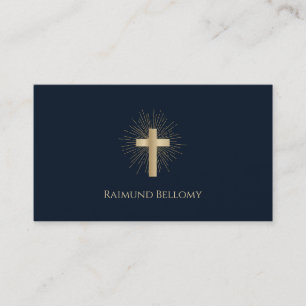Holy Gold Cross Business Card