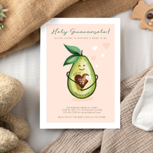 Holy Guacamole A Baby Girl Is On The Way Avocado Invitation