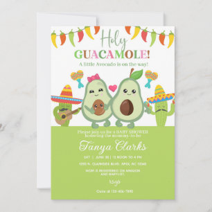 Holy guacamole avocado baby shower invitation. invitation