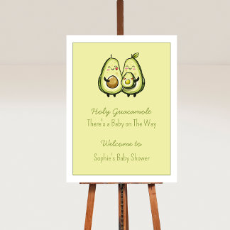Holy Guacamole Avocado Baby Shower Party Sign