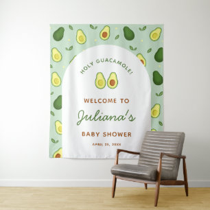 Holy Guacamole Avocado Green Backdrop Tapestry