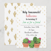Holy Guacamole Birthday Invitation