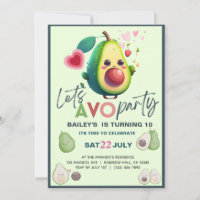 Holy Guacamole Cute Avocado Birthday Fiesta party