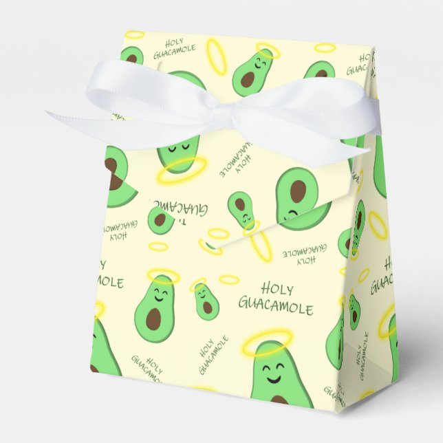 Holy Guacamole cute avocado Favor Box (Front Side)