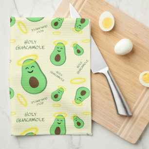 Holy Guacamole cute avocado Kitchen Towel