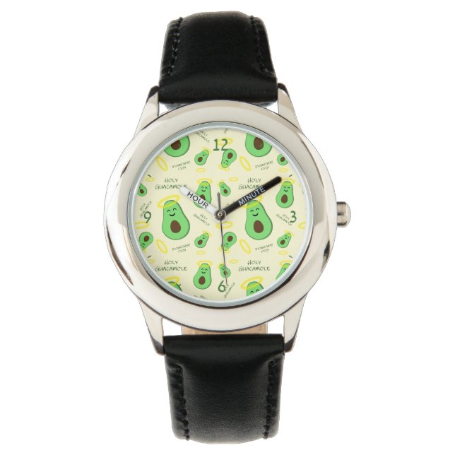 Holy Guacamole cute avocado Watch (Front)