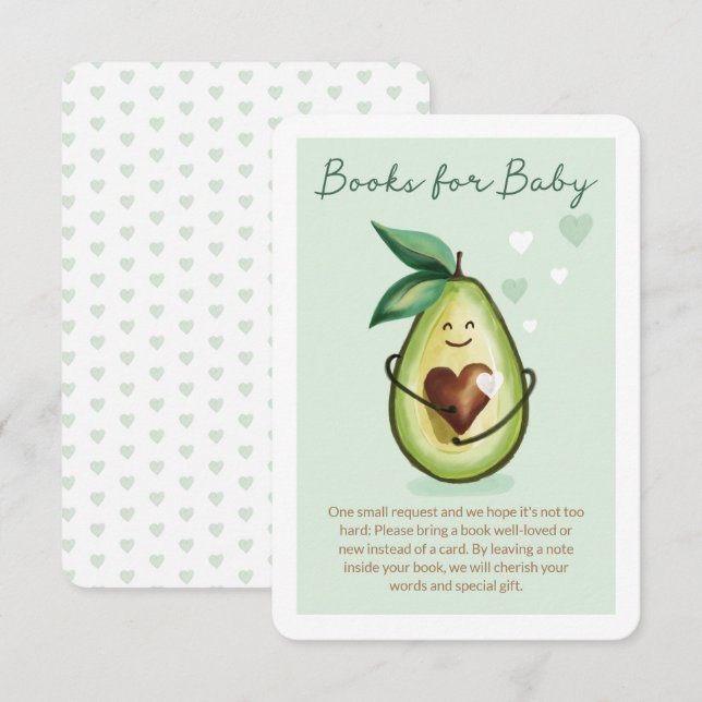Holy Guacamole Cute & Fun Avocado Books for Baby Enclosure Card (Front/Back)