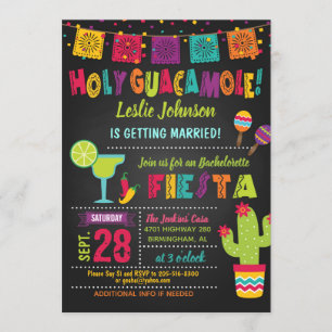 Holy Guacamole Fiesta Bachelorette Invitation