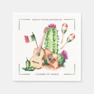 Holy Guacamole Fiesta Graduation Party Napkin