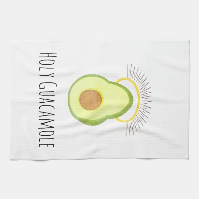 Holy Guacamole, Funny Kitchen Towel (Horizontal)