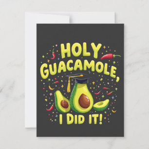 Holy Guacamole I Did It Graduation Cinco De Mayo Card