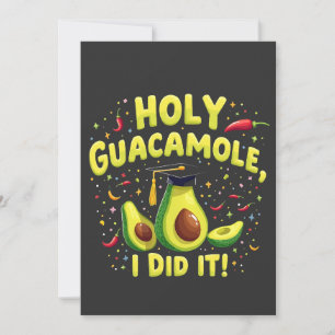 Holy Guacamole I Did It Graduation Cinco De Mayo Thank You Card
