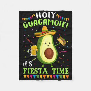 Holy Guacamole It's Fiesta Time T Shirt For Men Wo Fleece Blanket