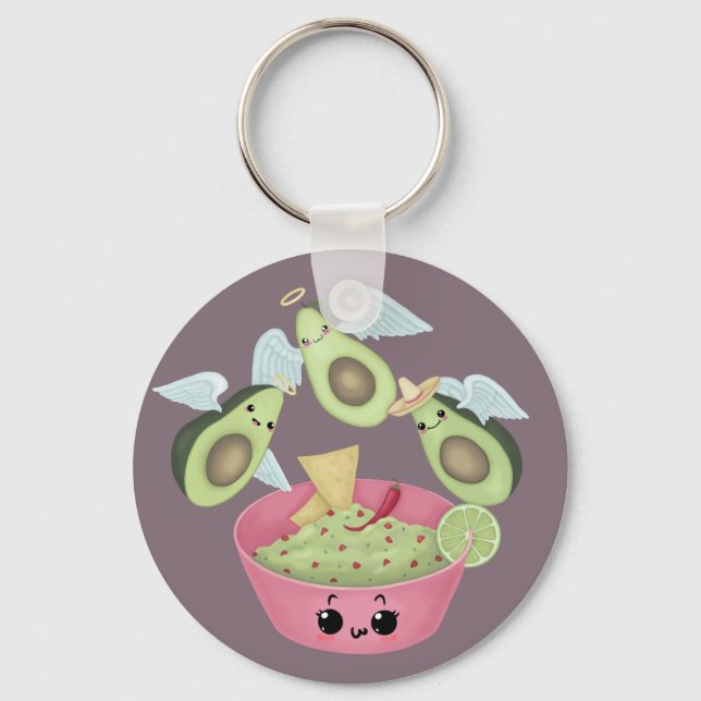 Holy Guacamole Keychain (Front)