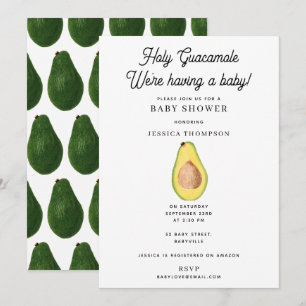 Holy Guacamole We're Having A Baby Shower Invitation
