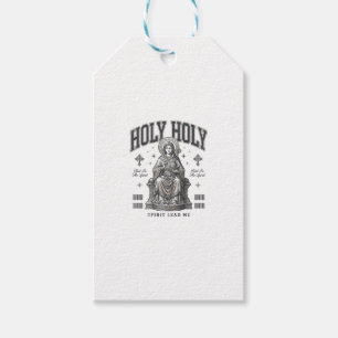 Holy Holy Vintage Engraving Religious Shirt Design Gift Tags
