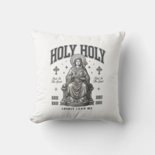 Holy Holy Vintage Engraving Religious Shirt Design Throw Pillow