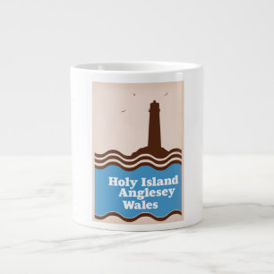 Holy Island, Anglesey, Wales travel poster Large Coffee Mug