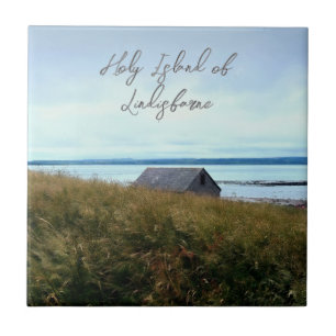 Holy Island Lindisfarne Cottage ceramic Tile